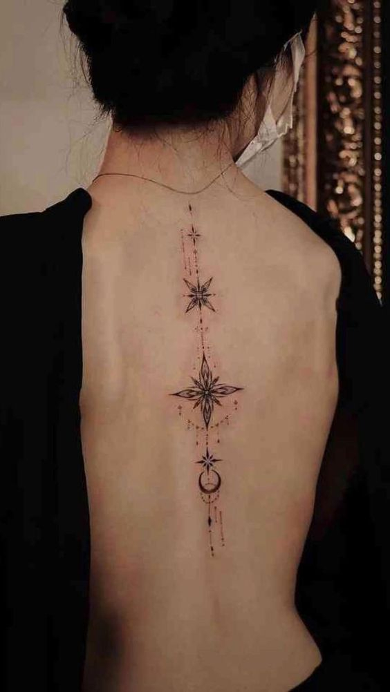 Woman Back Tattoos Idea