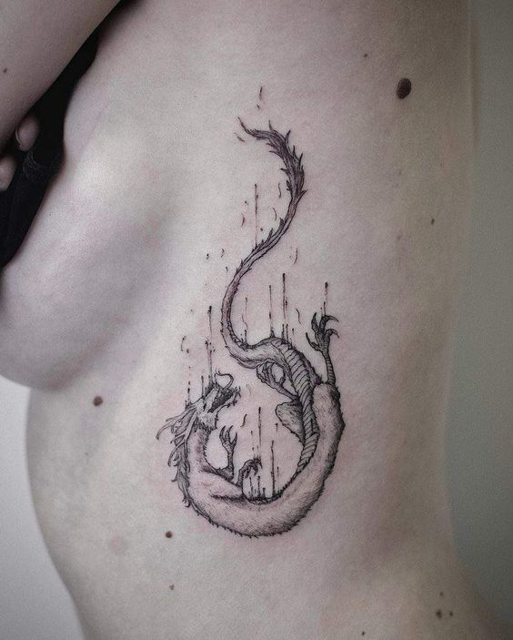 Woman Dragon Tattoos Idea