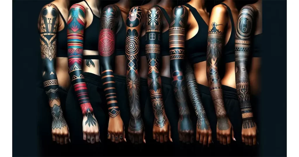 Female Sleeve Tattoos for Black Women